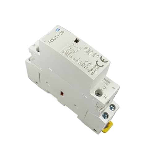 Contactor CA 2P 20A TOCT1 con contactos 1NC 1NO de bajo ruido para Din