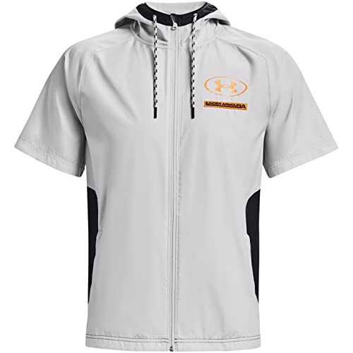 Under Armour Mens Evolution Woven Short Sleeve Jacket Pocket Grey S