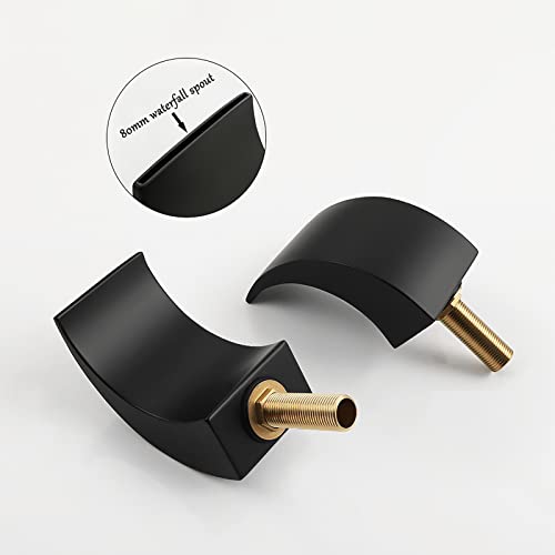 Robinet mitigeur cascade LED pour lavabo à double poignée chic - 6