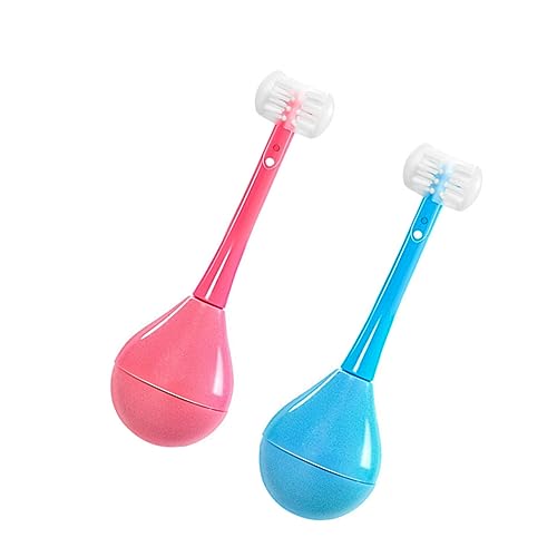 CALLARON 2Piezas Children Cartoon Toothbrush Manual Soft Bristle Toothbrushes With Creative Cup Design For Proper Brushing Experience