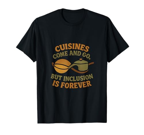 Diseño Retro de Utensilios de Cocina Diversity Inclusion Infinity de los 70 Camiseta