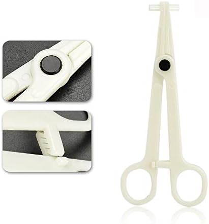 Disposable Piercing Clamps Set, Tazay 10Pcs Plastic Piercing Clamps Septum Forceps Body Piercing Plier Piercing Tool Supply for Ear, Lip, Navel, Nose, Tongue Perforation