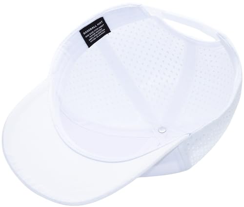 Image of Men's Baseball Cap Fits OSFM & XXL Laser Perforated Golf Ball Hat Water Resistant Quick Dry Adjustable Snapback Caps