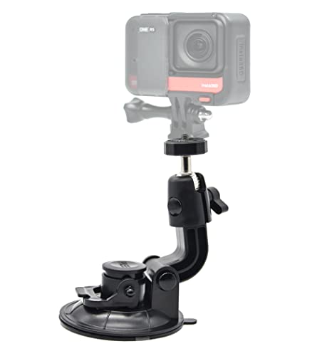 Image of Car Mount Suction Cup Dashboard Camera Holder Compatible with Insta360 One X3, One X2, One RS, ONE R, Dash Camera, Portable Camera