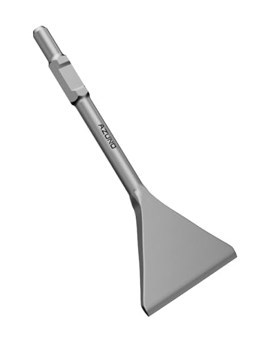 AZUNO HEX Shank Chisel, 6x15 Wide Tile Removal Flat Bit