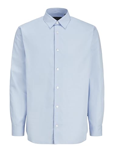 Jprblabushwick - Maglietta Stanley L/S, Blu Chambray. vestibilità: Solida, M