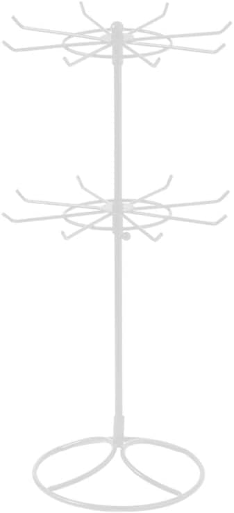 Organizador de gabinete giratorio para joyas, 2 soportes de exhibición al por menor, exhibición de torre de joyería giratoria para aretes, collares,