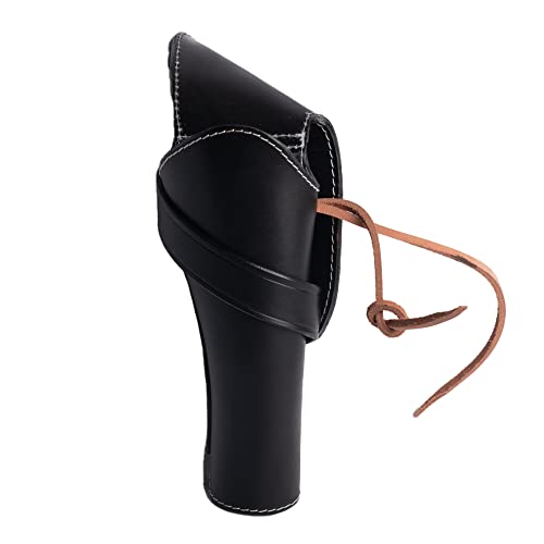 Hulara Full Grain Buff Leather Cross Draw Gun Holster 22 .38/357 .44/45 Cal Western Gun Holster Fit 4" to 8" Revolver