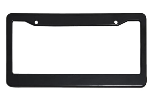 OxGord Car License Plate Frame - Plastic Matte Black Tag Cover - Fits US & Canadian Vehicles