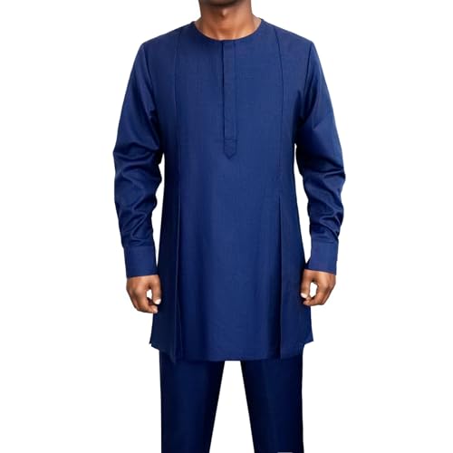 African Outfits for Men Dashiki Clothing Fashion Suit Two Piece Sets Nigerian Traditional Tribal Attire2