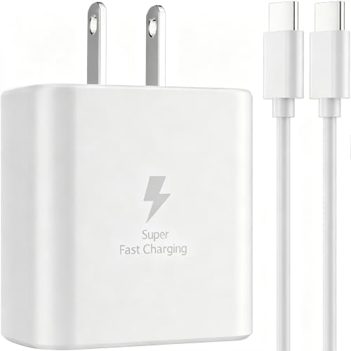 Image of Phone 17 16 Charger Fast Charging, 45W Type C Chargers USB C Charger Block | for Phone 17 /16 /16 Pro Max /15 /15 Pro Max /15 Plus /Galaxy S26 S25 S24 S23 S22 S21-White,with Long 6FT USB-C Charging Cables