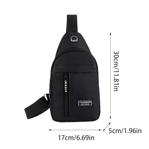 Crossbody Sling Bag for Men, Casual Shoulder Backpack Chest Bags with USB Charger Port For Travel Gym Biking Cycling2