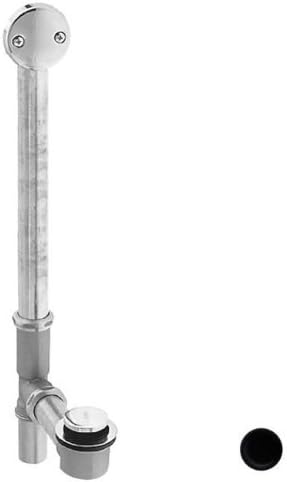 Tip Toe Bath Waste and Overflow with 2-Hole Faceplate - Powder Coat Flat Black