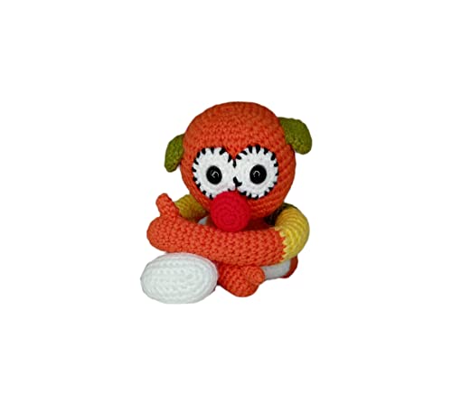 Mic, Muñeco de Amigurumi, Peluche famoso de Televisión, Muñeco Ganchillo, Muñeco de trapo