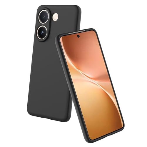 Image of Back Cover for Vivo V60e 5G | Full Camera Protection | Premium Liquid Silicon Case | Flexible Bumper Case for Vivo V60e 5G (Black)