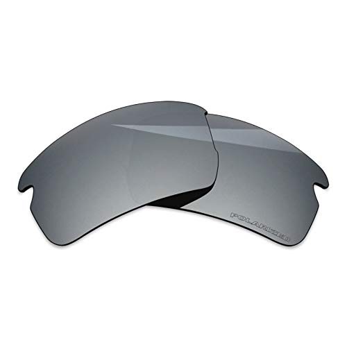 Image of BLAZERBUCK Anti-salt Polarized Replacement Lenses & Sock Kit for Oakley Flak 2.0 Asian Fit OO9271 - Silver Chrome