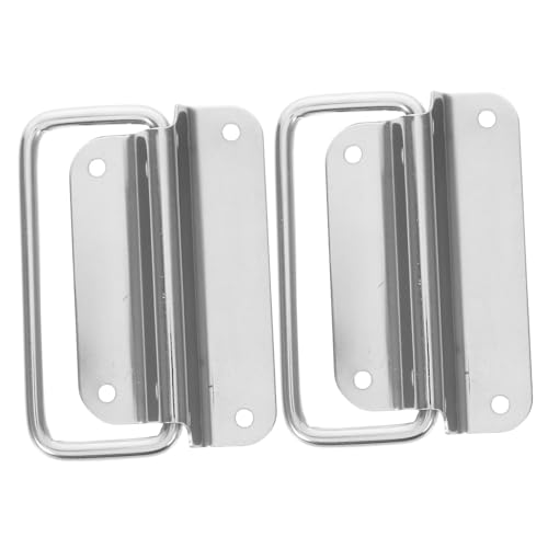 MUSISALY 2pcs Stainless Steel Tool Box Handle Heavy Duty Metal Furniture Handle for Truck Drawer Closet Storage Case