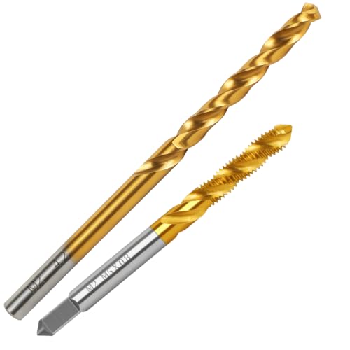 M5x0.8 Spiral Flute Metric Thread Tap and 4.2mm Drill Bit Set for Metal