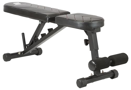 Amazon Brand - Symactive Heavy Duty 3 in 1 Adjustable Incline Multipurpose Gym Bench with Premium Upholstered Seats, Max User Weight 350 KG | Multipurpose Fitness Bench