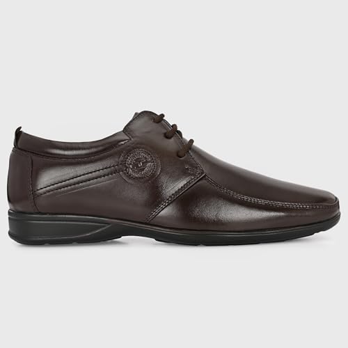 Image of Blue Leather By Centrino mens 4081 Blue Leather Men's Formal Shoes | Genuine Leather Upper with Cushioned Footbed | Sleek & Stylish Design for Office & Formal Wear Lace-up design | Durable Anti-Skid Sole