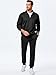 JMIERR Mens Loungewear Sets 2 Piece Outfits Long Sleeve Quarter Zipper Polo Shirt & Joggers Sweatpants with Pockets Fall Tracksuit Sweatsuits, Black, M