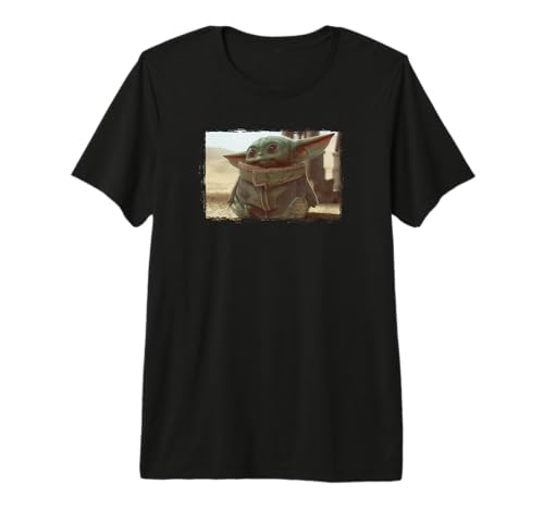 T-shirt Grogu Star Wars premium en coton doux avec imprimé The Child effet rétro