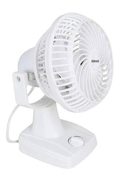 Image of STARVIN Portable 6 Inch Table Fan with 3 High-Speed Mode Air Circulation Desk Fan with Adjustable Tilt, Compact & Lightweight Design | Low Noise Personal Fan for Home, Office & Study (White)