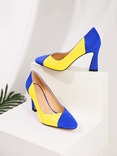 Esvowido Women's High Heel Pumps Stiletto Heels Closed Toe Slip on Dress Shoes for Ladies Office Prom Wedding Party Dress Shoes4