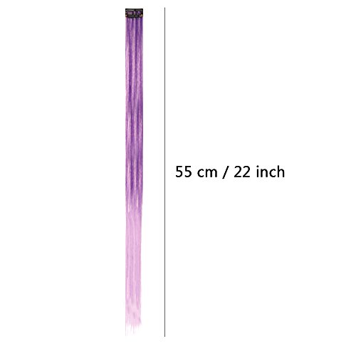 Sotogo 36 Pieces Clip In Hair Extensions Colorful Straight Hair Extensions Hair Streak Party Highlights Hairpieces For Women Girls(36 Colors, 22 Inches) #TOP1