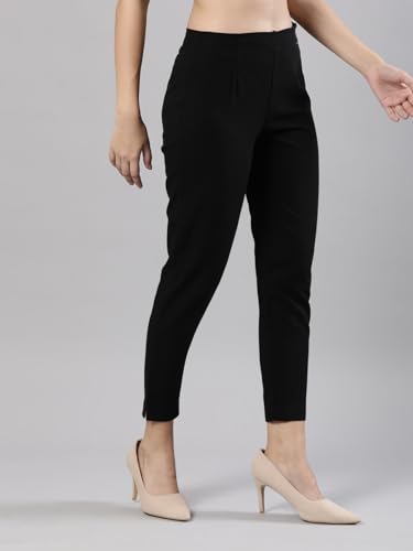 Image of Femmora Comfortable Fit Solid Straight Pant, Breathable Cotton Fabric with Side Zip Button Closure, for Women, Pack of 1