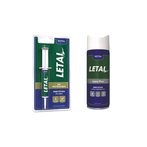 Zotal LETAL® Pack Insecticida Gel Hormigas+ Laca Plus insecticida Larga persistencia | Pack contra los Insectos en Formato Gel y Laca | Insecticida de acción rápida