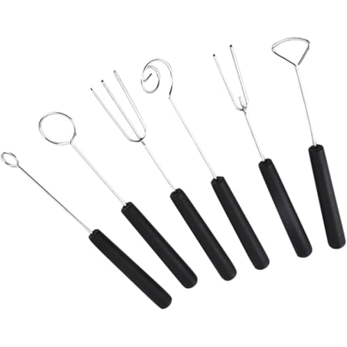 BESPORTBLE Set de 6 Tenedores para Mojar Dulces de Acero Inoxidable, Herramienta para Mezclar Casera Resistente, Utensilios para Postres y Fondue en Cocina Doméstica