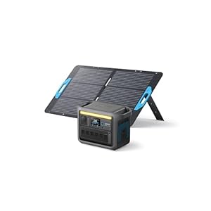 Anker SOLIX C1000 Portable Power Station with 100W Solar Panel, 1800W Solar Generator, 1056wh LFP (LiFePO4) Battery, 6 AC Outlets, Up to 2400W for Home, Power Outages, and Outdoor Camping