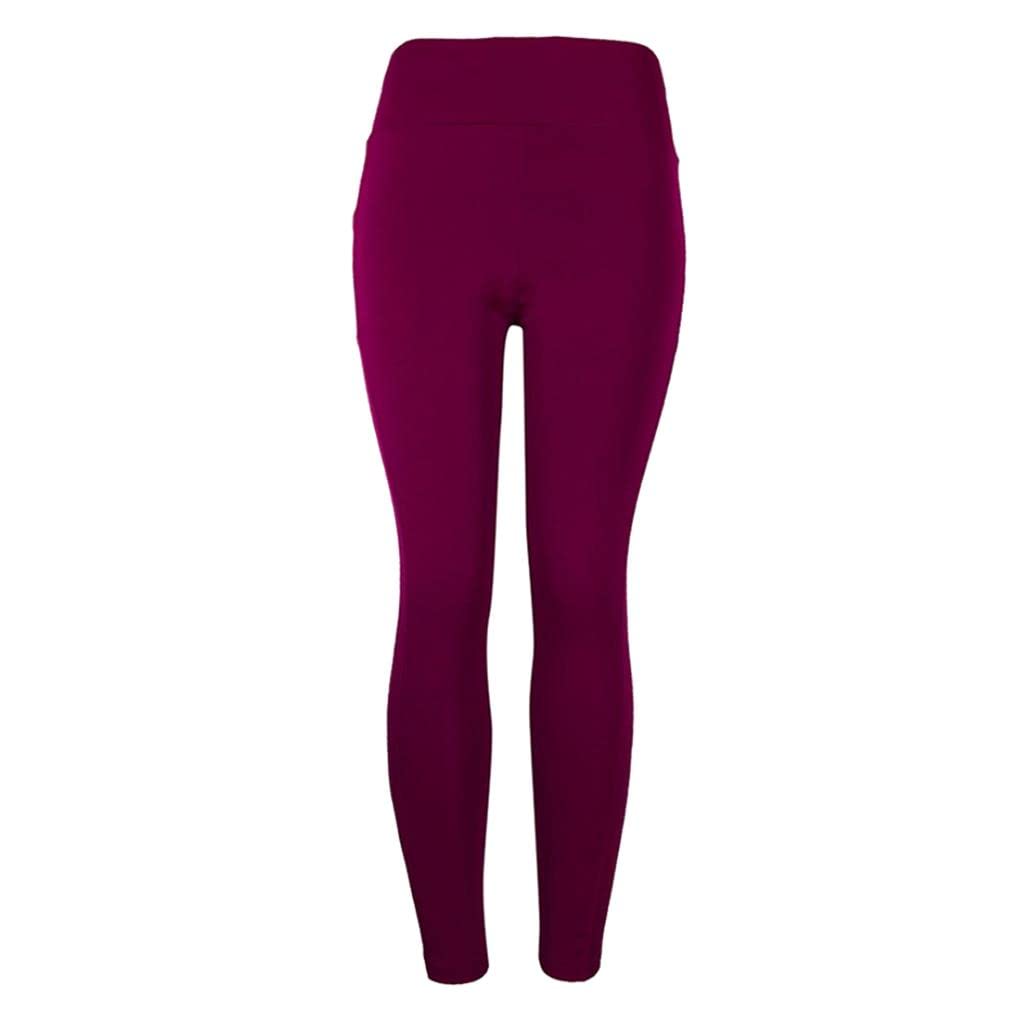 Workout Leggings Gym Sportswear Yoga Pants Fitness Tights Trouser Red L|Pants|Sporting Goods-image-25