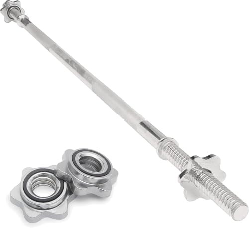 Barbell 4ft with Spinlock Collars – FLG Standard 1 Inch Weightlifting Bar Gym Exercises Biceps & Triceps Training For Men & Women (4ft Barbell Bar) - Image 4
