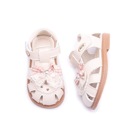Image of Komfyea Girl Summer Cute Wrap Toe Toddler Soft Flower Flat Beach Sandal Shoes