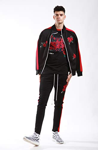 Image of SCREENSHOT-TRACK JACKET Mens Urban Hip Hop Premium Track Jacket - Slim Fit Side Taping Sportswear Urbanwear Streetwear Top