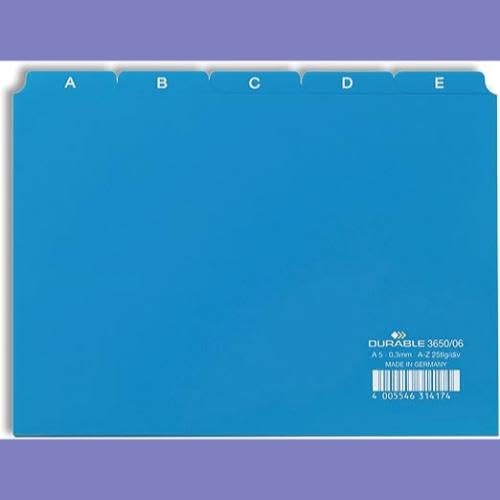 Durable Leitregister A - Z, A5 quer, 1 Stück, blau, 365006