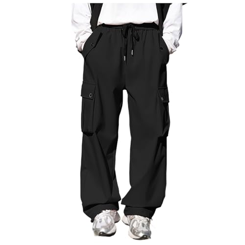 Pantalones con cintura elástica resistentes al viento casual