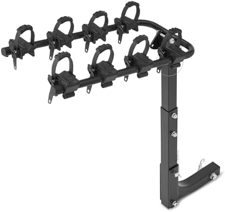 Amazon Basics 4-Bike Hitch Rack with 2" Hitch for Car, SUV and Tr...
