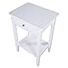 SoSo-BanTian1989 White Finish Wood Nightstand with Drawer and Shelf, Bedside Cabinet Small Coffee Table Sofa Side Table