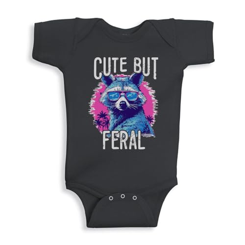 TATY Kids Cute but Feral Raccoon Baby Infant Bodysuit