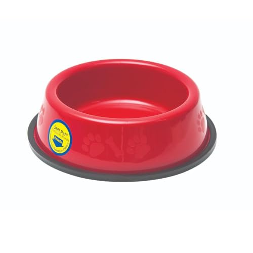 Comedouro e Bebedouro Pesado Cães Filhotes Tudo Pet Vermelho – 450 ml