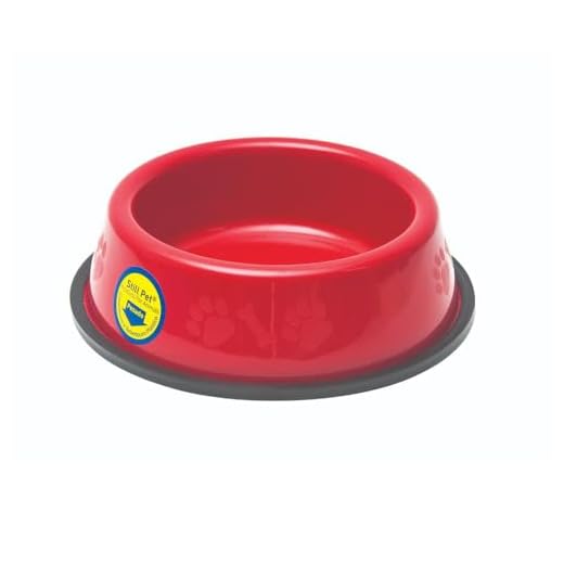 Comedouro e Bebedouro Pesado Filhote Grande, 450ml Vermelho Tudo Pet para Cães