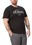 s.Oliver Big Size Herren 131.10.202.12.130.2112189 T Shirt kurzarm REGULAR FIT, Schwarz, 3XL EU