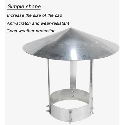 Chapeau de cheminée conique en acier inoxydable durable pour sortie de toit - 8