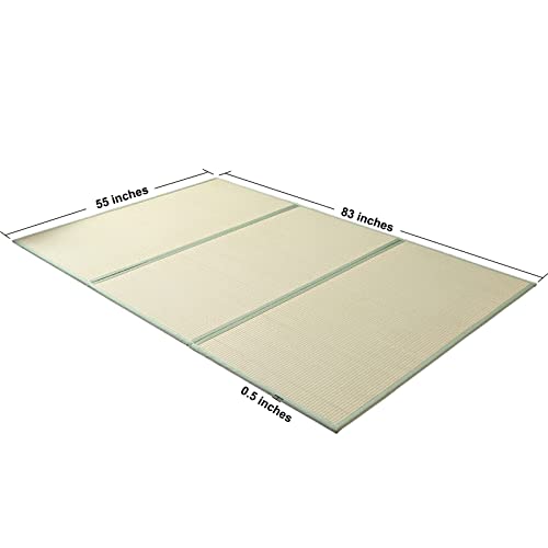 Kitbrhome Tatami Mat (Full Xl 83" X 55" X 0.5"), Japanese Traditional Tatami Mat Mattress, Natural Rush Grass Floor Tatami Futon Mat For Sleeping, Sitting, Yoga, Relaxing Szie Full Xl #TOP5