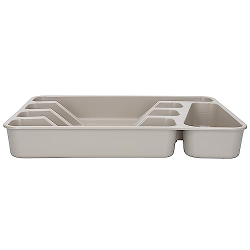 KitchenCraft Natural Elements Recycled Plastic Cutlery Tray, Cream - Image 2