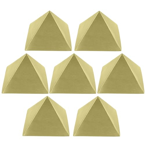 Image of Pure Brass Hollow Pyramid | 2-Inch | Pack of 7 | Boost Positive Vastu Energy for Home & Office | Powerful Remedies for Health & Wealth
