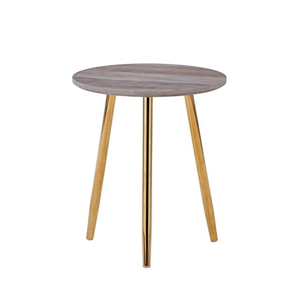 GOLDFAN Living Room Coffee Table Wooden Rotatable Table with Storage Space Middle Glass Layer